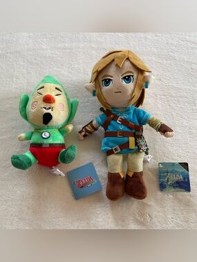 NWT Bundle of Legend Of Zelda Plushes, Link BOTW and Tingle WW